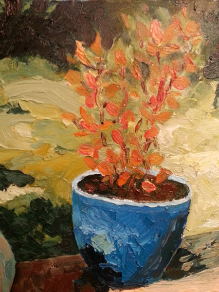 Potted Bay Tree painting - Beingandthis.com